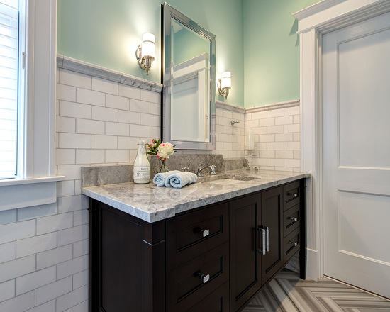 Give Your Bathroom a Boost with Custom Stone Vanities Photo credit <a href="https://www.houzz.com/photos/3246985/University-City-traditional-bathroom-st-louis" rel="nofollow">Joni Spear on Houzz.com</a>.