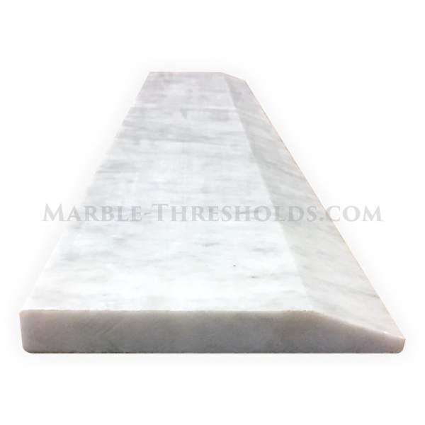 Single Hollywood Door Threshold White Carrara Marble 36 x 4 inches