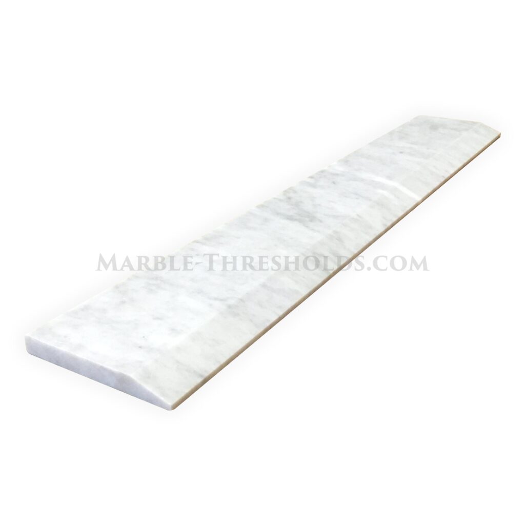 Single Hollywood Door Threshold White Carrara Marble 36 x 4 inches