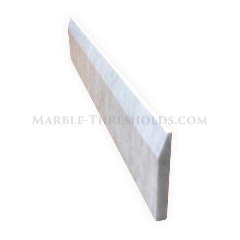 White Carrara Single Hollywood Threshold Saddle