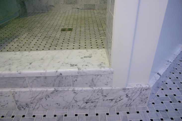 Marble saddle for shower Marble saddle for shower