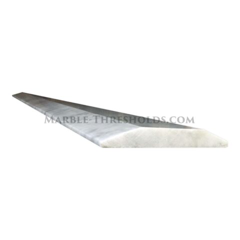 White Carrara Marble double hollywood door threshold