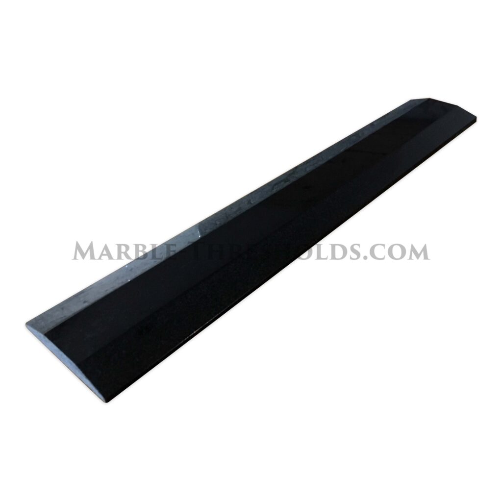 Double Hollywood Door Threshold -Black Absolute Granite 36 x 6 inches