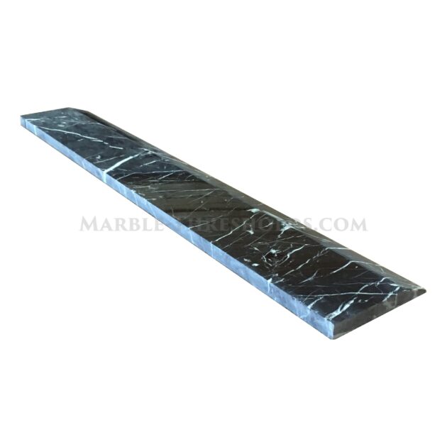 PICK UP ONLY  Single Hollywood Door Threshold – Nero Marquina Marble – 36 x 6 inches -