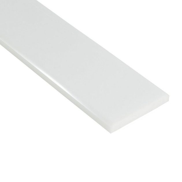 Pure White Quartz Threshold - 30 x 3 x 3/4 inches - Polished, Standard Beveled
