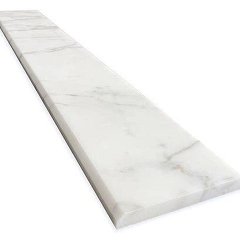 Calacatta Gold Marble Threshold – 36 x 6 x 3/4 inch – Honed, Standard Beveled