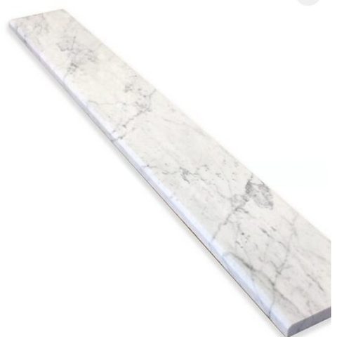 Carrara Marble Window Sill - 30 x 3 x 3/4 inches - Polished, Standard Bevel
