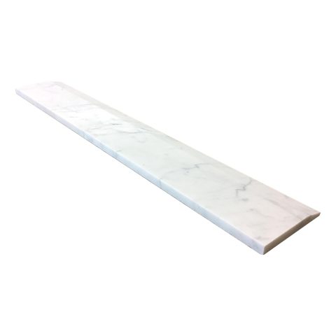 Statuario Marble Saddle and Door Threshold- 36 x 6 x 3/4 inches - Honed, Single Hollywood