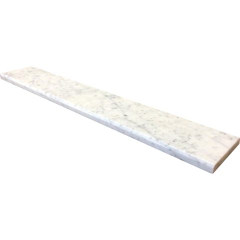 Mármol Carrara blanco Umbral y umbral de puerta - 30 x 4 x 3/4 pulgadas - Pulido, bisel estándar