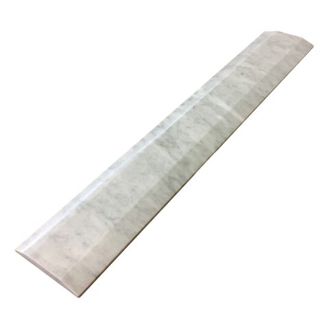 White Carrara Marble double hollywood door threshold