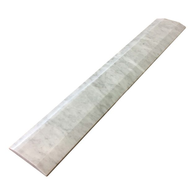 Double Hollywood Marble Threshold - White Carrara 30 x 5 x 3/4 inches